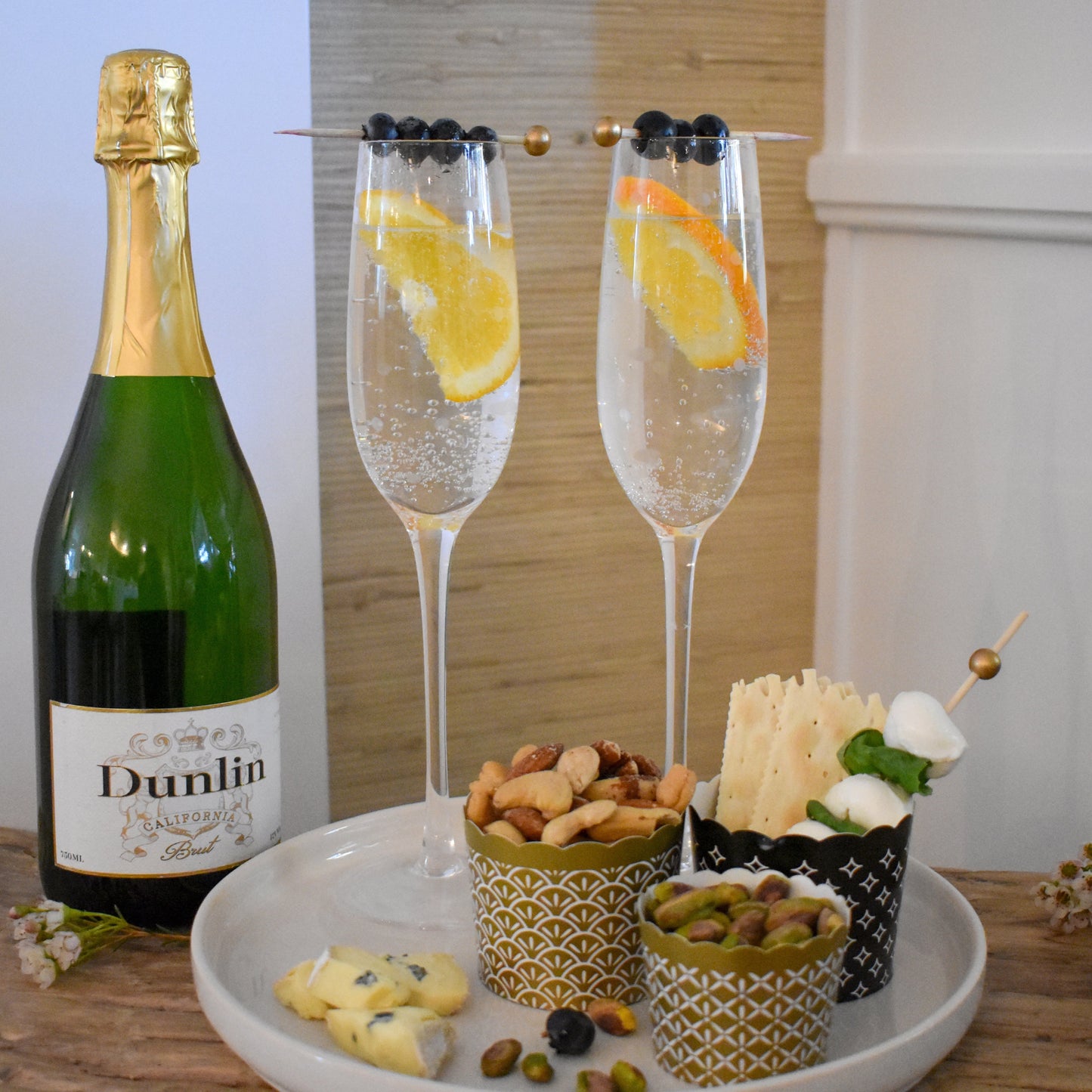 Elegant cocktail and appetizer picks used for champagne garnishes and charcuterie spreads. Perfect for entertaining and special occasions.