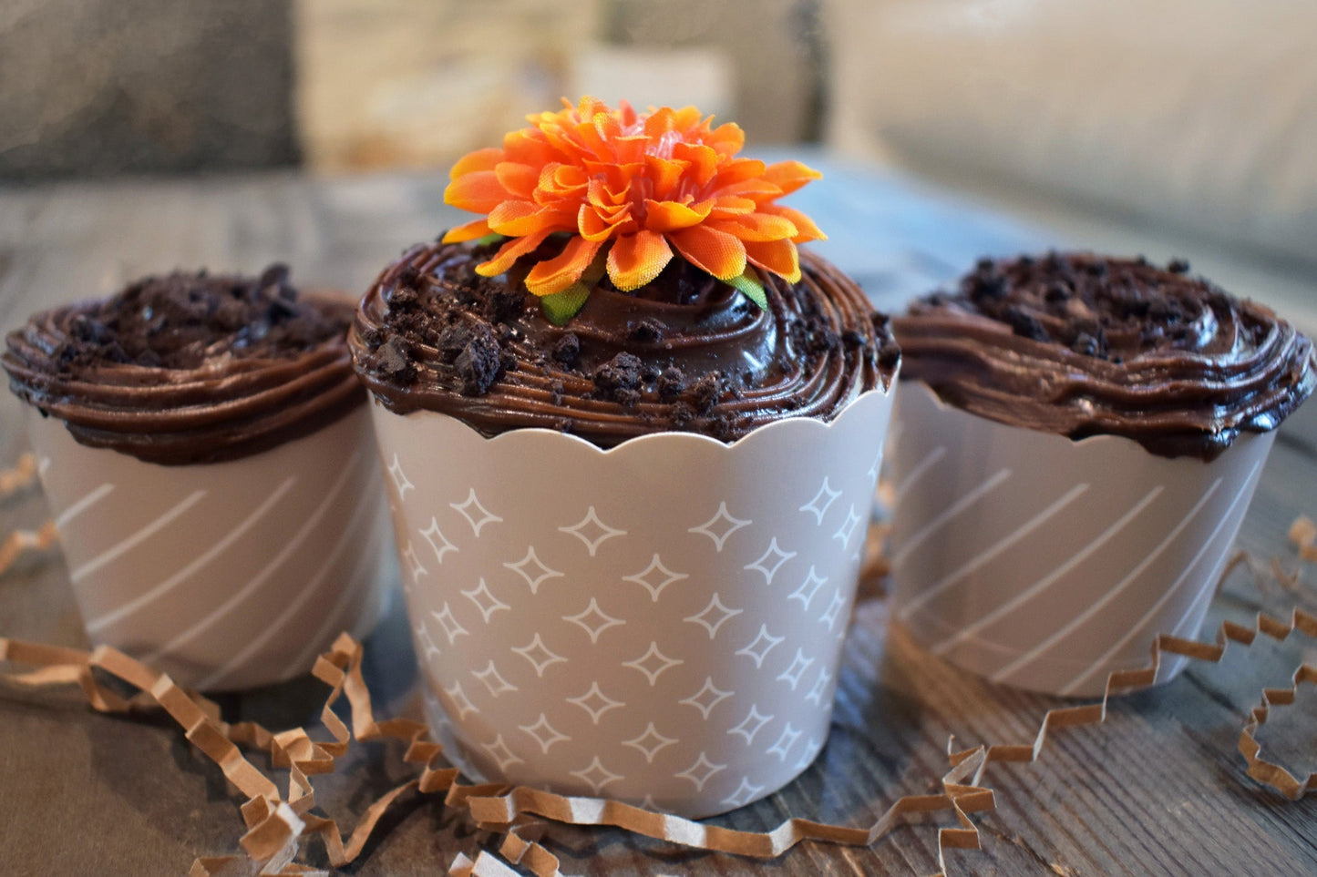 Small Paper Baking + Snack Cups - Tonal White