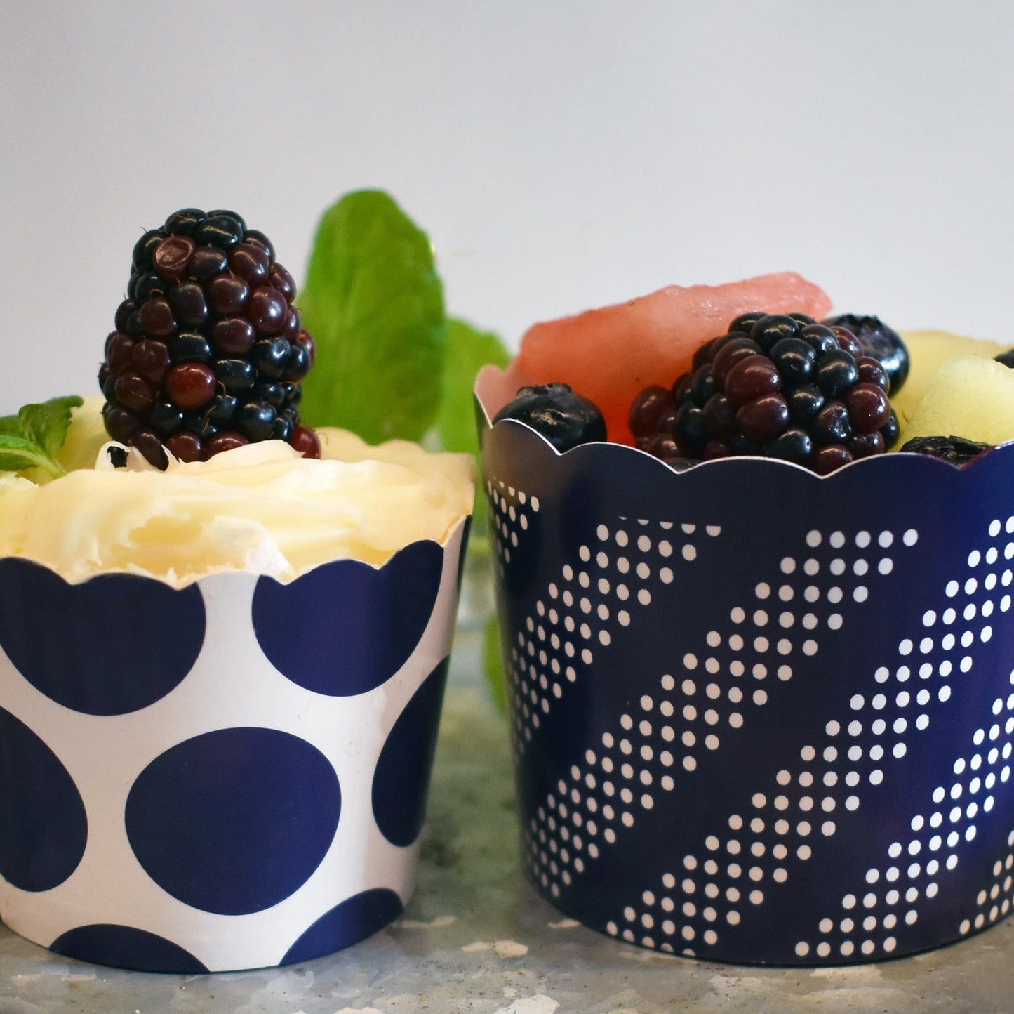 Large Paper Baking + Snack Cups - Blue