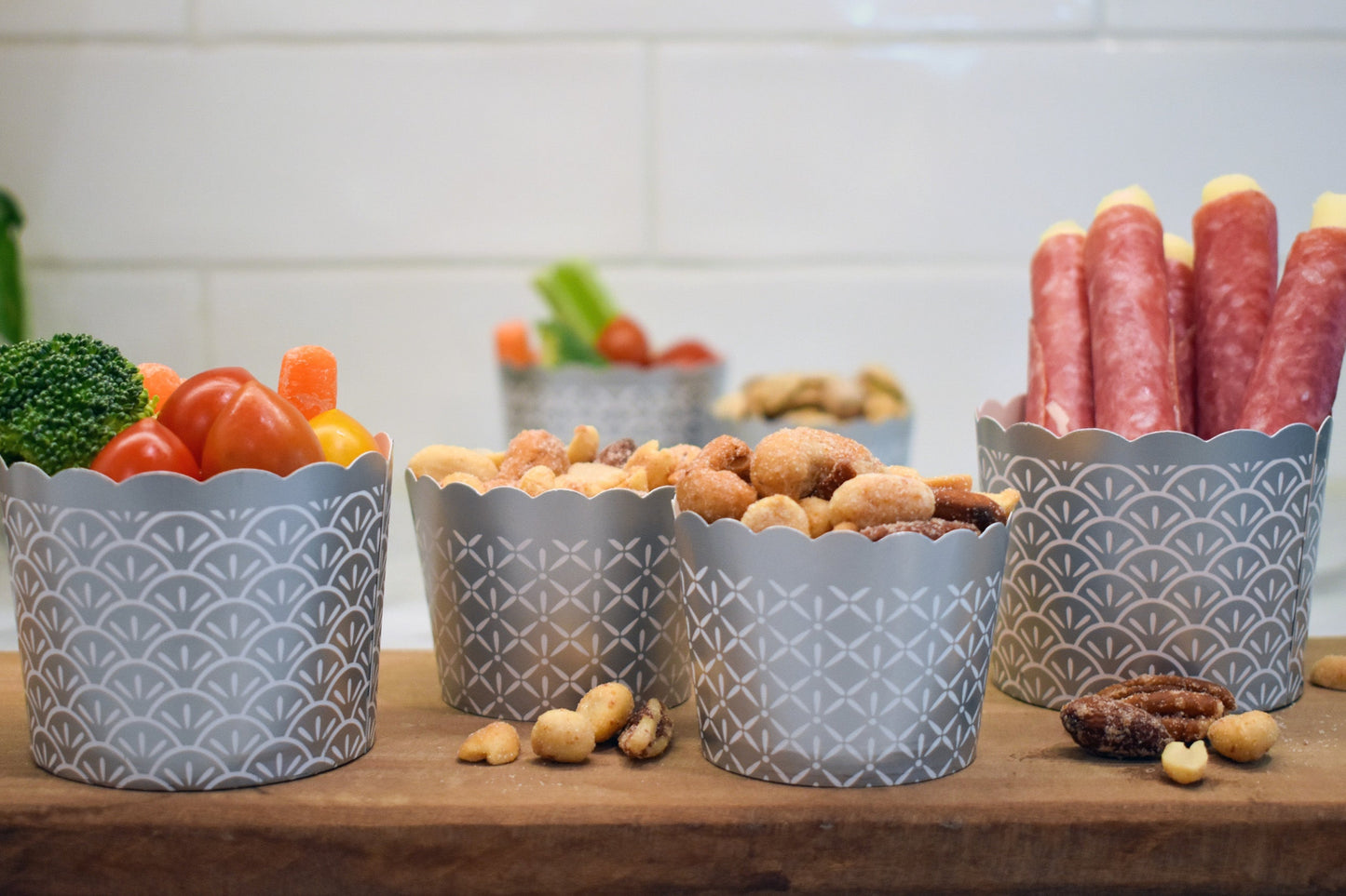 Large Paper Baking + Snack Cups - Silver