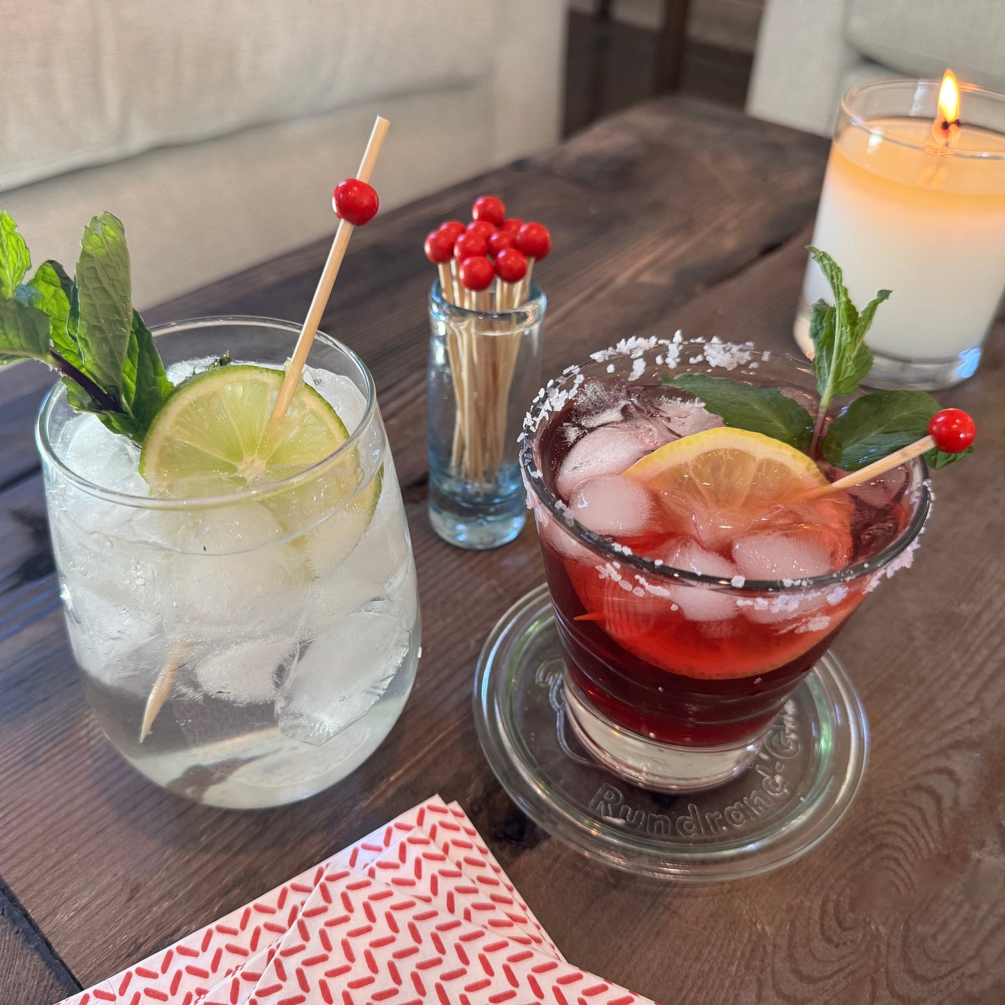 6" Cocktail & Appetizer Picks - Red