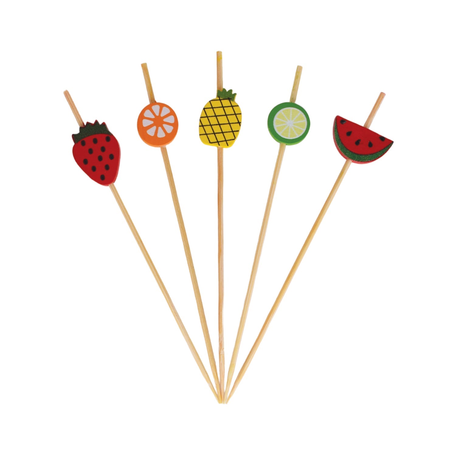 4.75-inch Fruit-themed Cocktail & Appetizer Picks – Bulk box set of 960 picks. Food-safe picks for cocktails, appetizers, and finger foods.