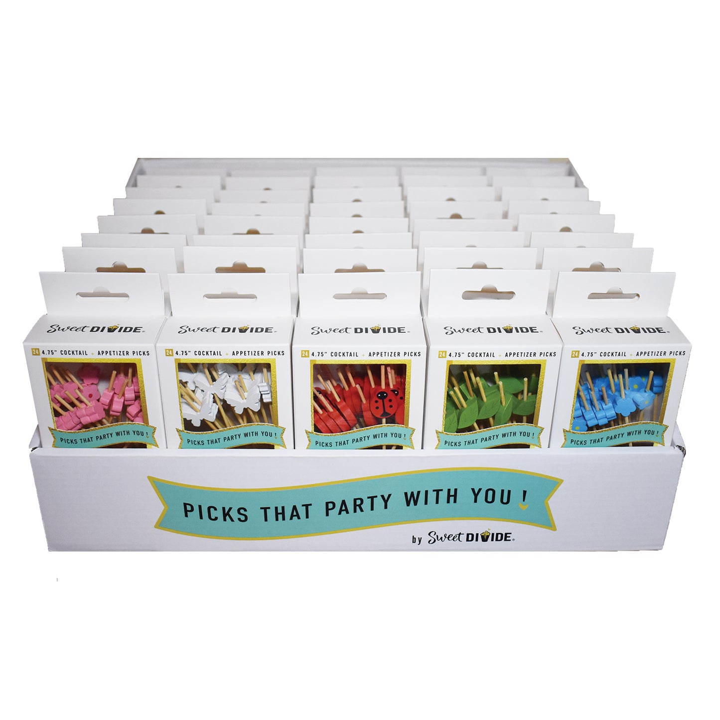 Box Set - 4.75” Cocktail & Appetizer Picks - Garden (BULK)