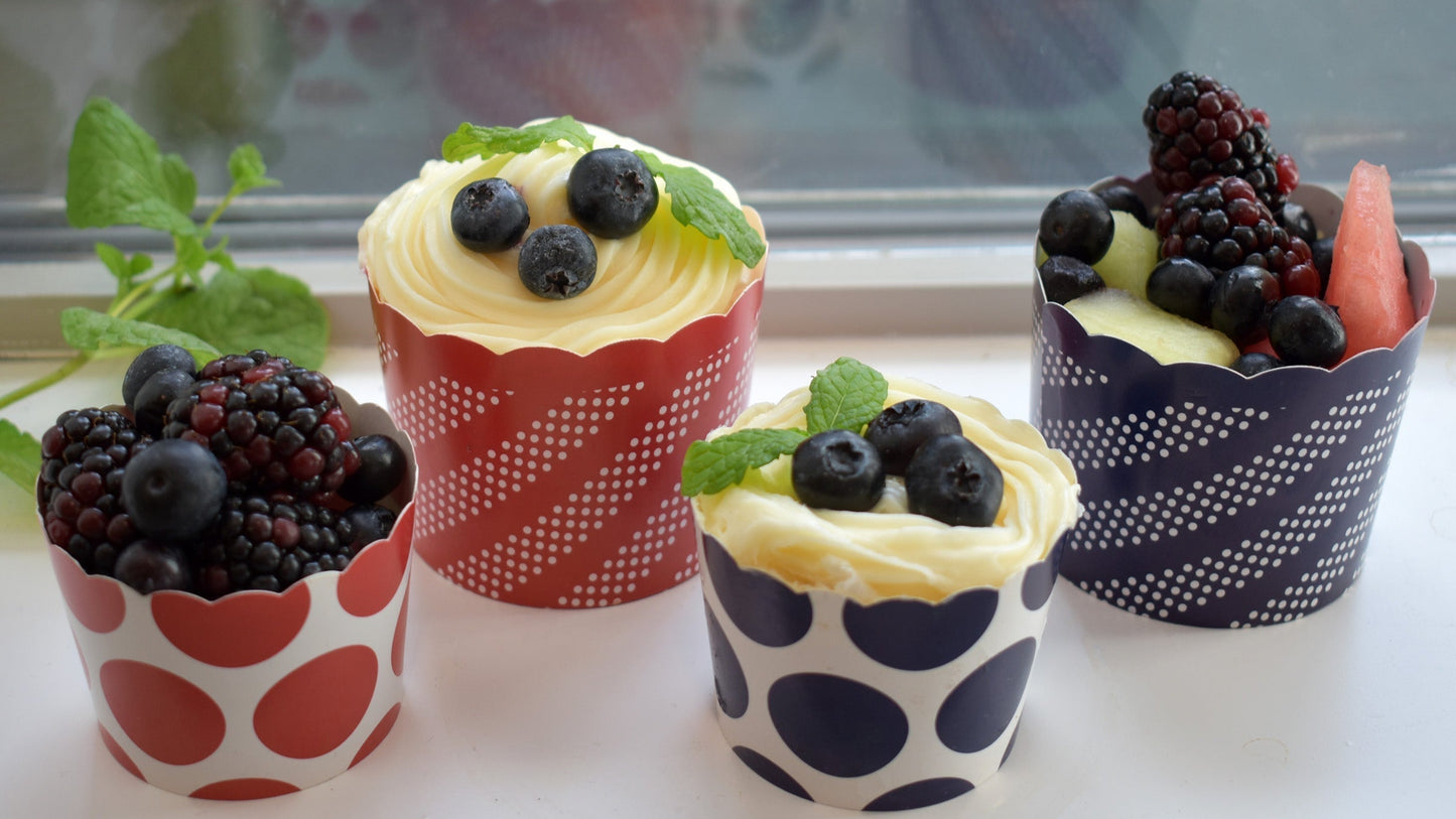BULK Large Paper Baking + Snack Cups - Blue