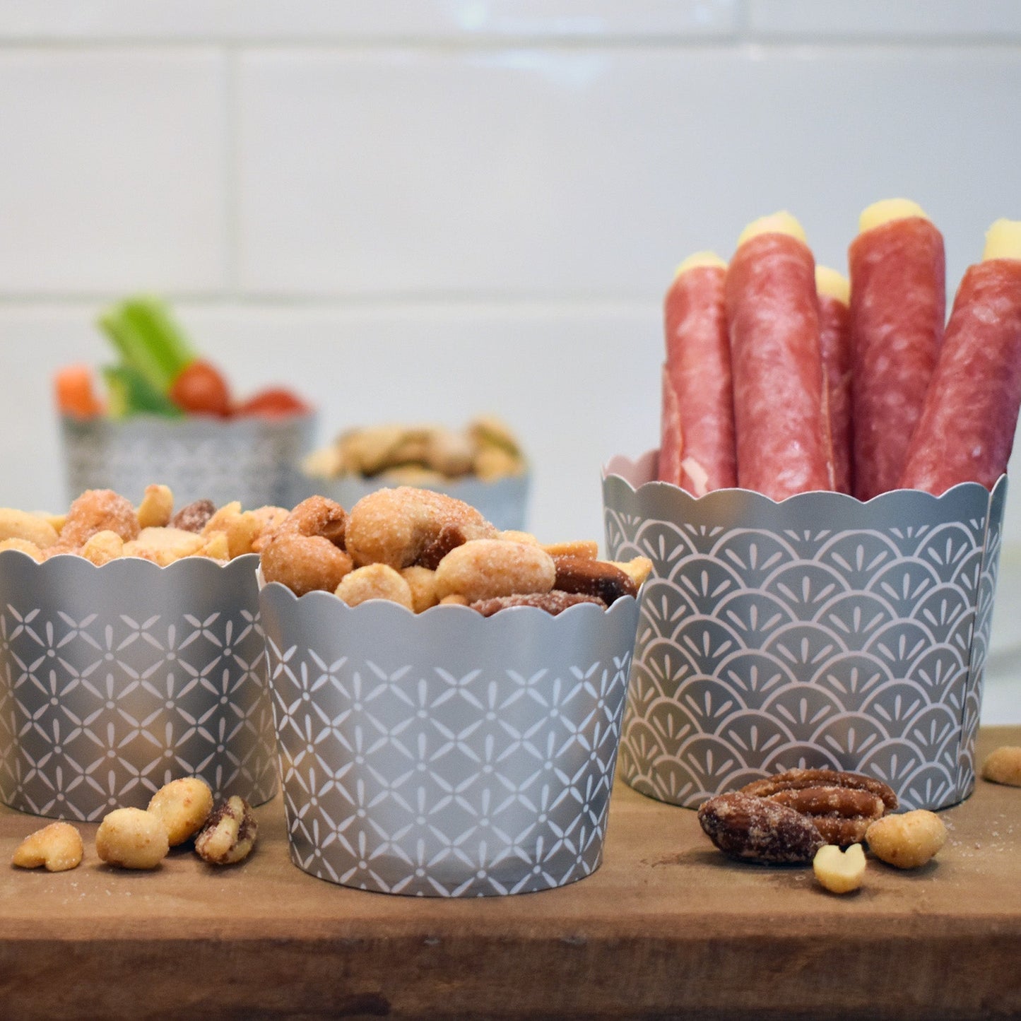Small Paper Baking + Snack Cups - Silver