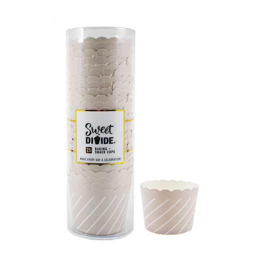 Small Paper Baking + Snack Cups - Tonal White