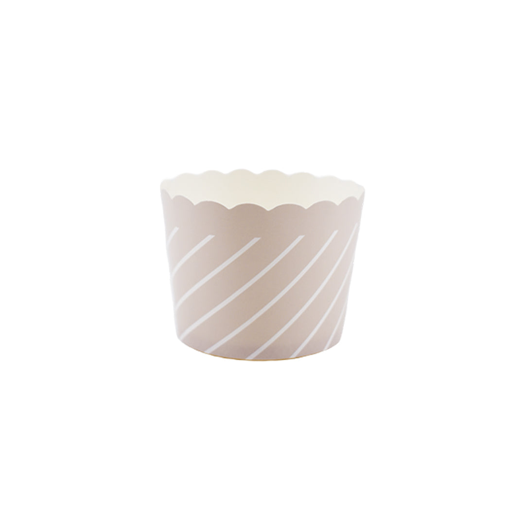 Bulk small tonal white paper baking and snack cup, oven-safe, freezer-safe, PFAS-free, perfect for muffins, cupcakes, and snacks, disposable, eco-friendly, and colorful party baking accessories.
