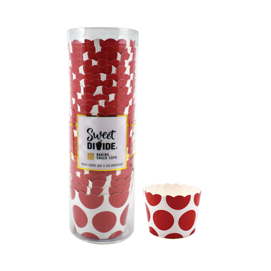 Small Paper Baking + Snack Cups- Red