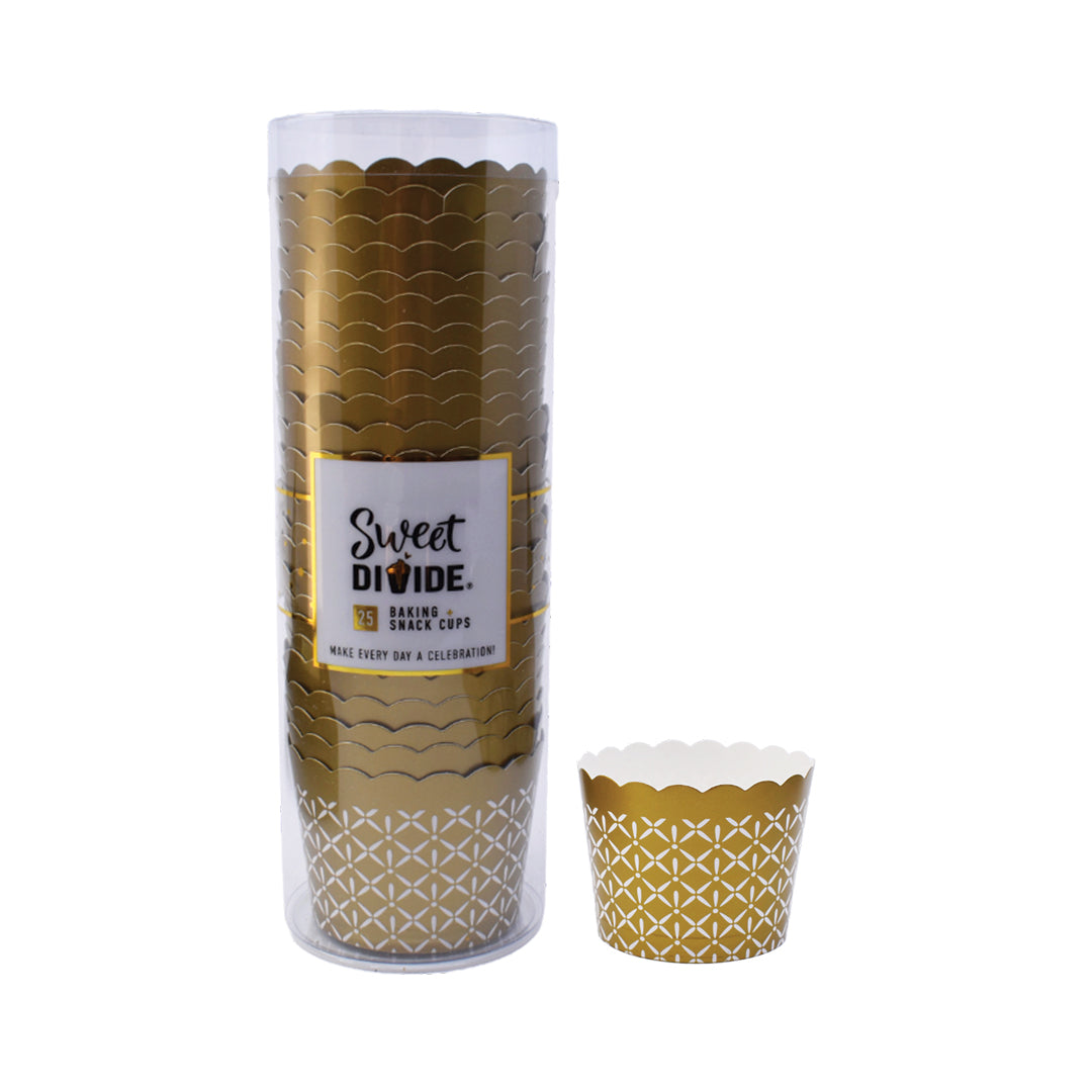 Small Paper Baking + Snack Cups - Gold